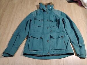 Solstice VTG Microshed Blue Gree Winter Ski Jacket Size Small Waterproof Outdoor